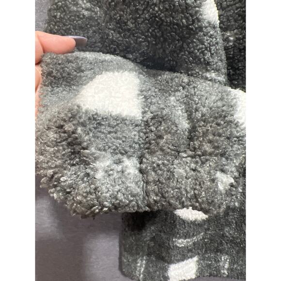 Vinatge Loft Women Snap 1/4 Button Collar Sherpa Sweater Black/White Size M NWOT - Picture 7 of 11